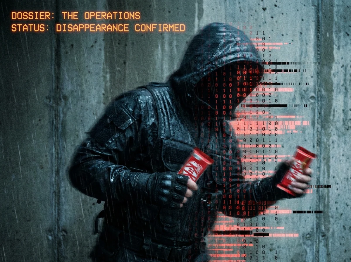 Operations evidence: a blurry surveillance-style shot from the KitKat campaign
